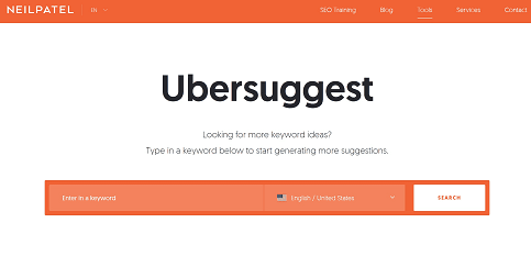 keyword search tool, neil patel, ubersuggest, seo