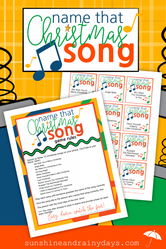 Name That Christmas Song Printable